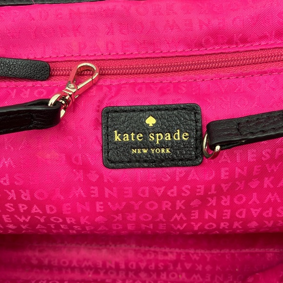 Kate Spade Wesley Place Laurel Black & White Satchel Bag - Picture 7 of 14